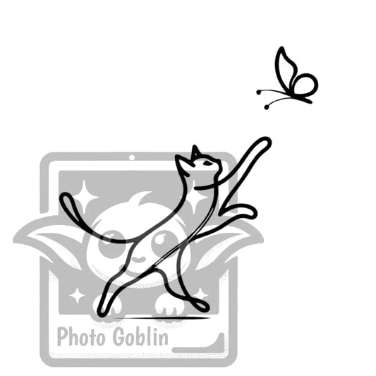Cat And Butterfly (Graphic For Sale See Licenses)