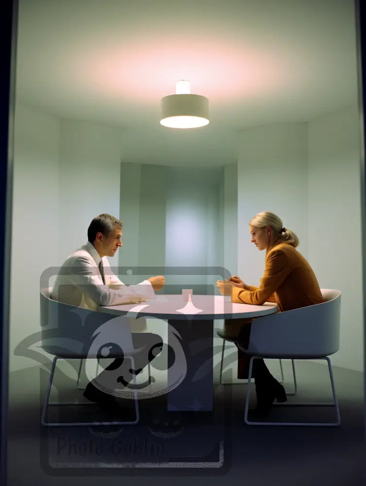 2 People Having A Meeting (Graphic For Sale See Licenses)