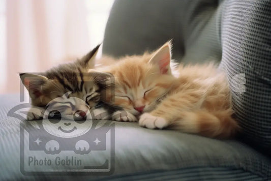 Two Kittens Sleeping (Graphic For Sale See Licenses)